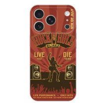 Coque en silicone - Compatible pour Apple iPhone 17 Pro - design rock and roll