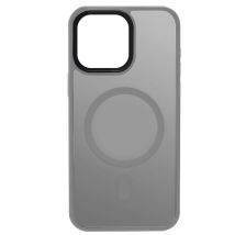 Crong Funda para iPhone 15 Pro Modelo Hybrid Frost Mag Cover Ultra Resistente Gris claro - Nuevo