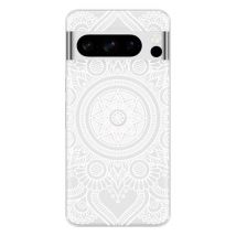 Funda de silicona - Compatible con Google Pixel 8 Pro - diseño mandala blanc - Nuevo
