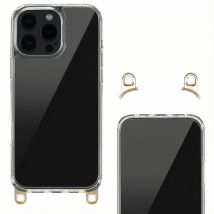 Selencia Coque arrière avec crochets amovibles pour Apple iPhone 16 Pro Max - Transparent