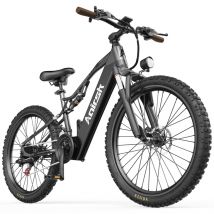 Mountain bike elettrica Aairsk XT90 con batteria da 48 V 20 Ah, coppia di 75 Nm, cambio Shimano a 21 velocità, doppia sospensione - Nuovo