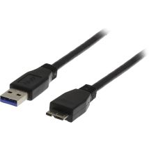Deltaco USB3-005S câble USB USB 3.2 Gen 1 (3.1 Gen 1) 0,5 m USB A USB A/Micro-USB B Noir