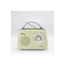 Altavoz/Radio retro HALTERREGO con Bluetooth, Radio FM y Batería recargable - Nuevo