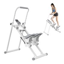 Stepper Formill QK7906, manubrio e pedali regolabili su 3 livelli, attrezzo per arrampicata verticale pieghevole con display a LED - Bianco - Nuovo