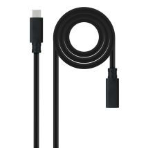 Nanocable 10.01.4501 câble USB USB 3.2 Gen 2x2 1 m USB C Noir