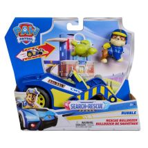 Veicolo Paw Patrol (Spin Master) Rescue Bulldozer Rubble a retrofrizione con figurina e tartaruga Multicolore - Nuovo