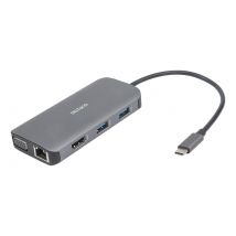 Deltaco USBC-HDMI25 hub de interfaz USB Tipo C 5000 Mbit/s Gris - Nuevo