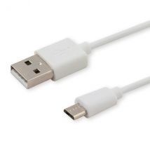 Savio CL-124 câble USB USB 2.0 2 m USB A Micro-USB B Blanc