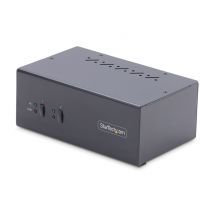 StarTech.com Switch KVM 2 Ports pour Deux Moniteurs, 4K60Hz, 2 Ports USB 5Gbps, 2 Ports USB 2.0 HID - Commutateur KVM DisplayPort avec Commutation par