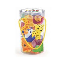 Figuras de animales de la sabana de plástico blando - Lote de 7 - Nuevo