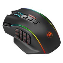 Ratón de Juego Redragon M901P-KS 2.4G Inalámbrico Doble Modo RGB MMO con 12 Botones Laterales 16000 DPI - Negro- Reacondicionado - Buen estado