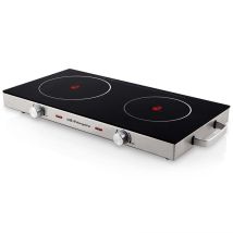 Table de Cuisson Vitrocéramique Portable Orbegozo PCE 6000 - Puissance Totale 2800W - Surface en Ve