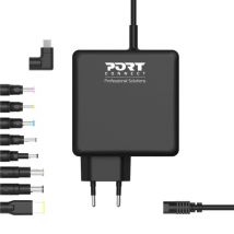 Port Designs 900007B-EU adaptador e inversor de corriente Interior 90 W Negro - Nuevo