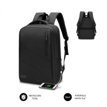 SUBBLIM City Backpack Mochila para portátil 15.6 , Poliéster Oxford, Negra - Nuevo