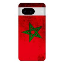 Funda de silicona - Compatible con Google Pixel 8 - diseño drapeau maroc - Nuevo