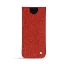 Pochette cuir Samsung Galaxy S23 - - Orange - Cuir grainé