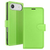 Étui Portefeuille pour iPhone 17 Air Fonction Support et Languette Magnétique Vert