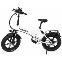 Bicicleta Eléctrico PULUMA EB FM-2.0 | Motor 500W | Batería 48V15Ah | Neumáticos de 20 Pulgadas | Velocidad Máx 25 km/h | Autonomía 45 km | Blanco - 