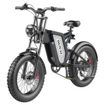 GUNAI MX25 Vélos Électrique Double Suspension,Fat Tire Vélo électrique 20 x 4,0 avec Batterie Li-ION Amovible 48V25AH et Professional 7 Vitesses pour 