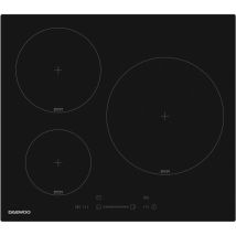 Plaque de cuisson a induction - DAEWOO - 3 foyers - 60 cm - Noir