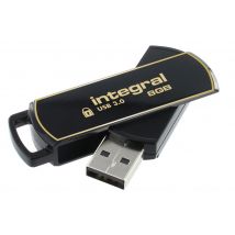 Integral 8GB Secure 360 Encrypted USB 3.0 unidad flash USB USB tipo A 3.2 Gen 1 (3.1 Gen 1) Negro, Oro - Nuevo