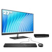 Mini PC HP ProDesk 400 G6 i5-10500T 16 Go RAM 256 Go SSD + Écran 27 Clavier et Souris USB Windows 11