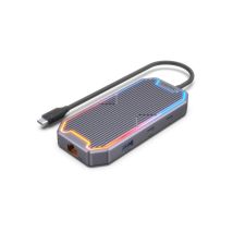 UNITEK uHUB S7+ Alámbrico USB 3.2 Gen 2 (3.1 Gen 2) Type-C Gris - Nuevo