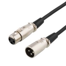 Deltaco XLR-1030 cavo audio 3 m XLR 3-pin Nero (DELTACO forlngerkabel til audio - 3 m) - Nuovo