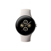 Google Pixel Watch 2 AMOLED 41 mm Numérique Écran tactile Argent Wifi GPS (satellite), blanc