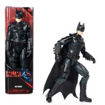 DC Comics THE BATMAN - FIGURA BATMAN 30 CM - - Muñeco Batman 30 cm Articulado con Capa de Tela - Estilo y Detalles Oficiales de la Película - 6061620 