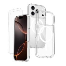 EVETANE Coque iPhone 17 Pro Max Transparente Compatible Magsafe + 2 Vitres Protection Ecran