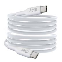 Jaym Cable de carga de 5A y sincronización USB-C a USB-C PD 3.0 de 100W y 2m Blanco - Nuevo
