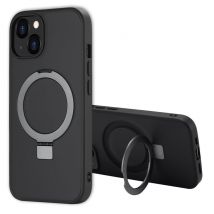 Accezz Coque Ring Stand avec MagSafe pour Apple iPhone 14 - Noir