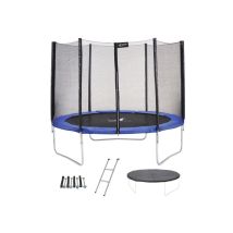 Trampoline bleu avec échelle, couverture de propreté et kit d'ancrage Ø300cm