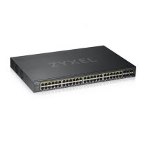 Zyxel GS1920-48HPV2 Géré Gigabit Ethernet (10/100/1000) Connexion Ethernet, supportant l'alimentation via ce port (PoE) Noir