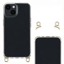 Selencia Coque arrière avec crochets amovibles pour Apple iPhone 14 - Transparent