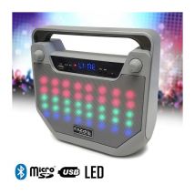 Enceinte autonome Bluetooth Freesound40 SI à led Fonction karaoké BT USB MicroSD AUX