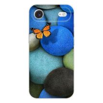 Funda de silicona - Compatible con Apple iPhone 17 Air - diseño papillon galet bleu - Nuevo