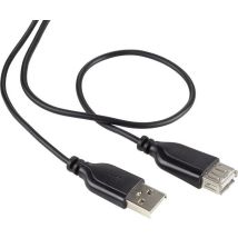 Renkforce RF-4080795 cable USB USB 2.0 1 m USB A Negro - Nuevo