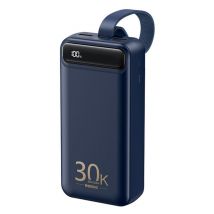Remax RPP-522 30000mAh Power Bank 2x USB 20W + 22,5W PD USB-C QC Charge rapide LCD Bleu