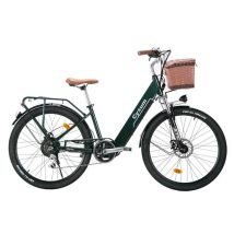 Bicicletta Elettrica Cysum Cityrun | Velocità Massima 25 km/h | Autonomia 60 km | Motore 250W | Batteria 36V 10Ah | Pnei da 26 PolliciT | Verde - 