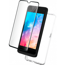 Pack 2 en 1 Coque Logicom Five Souple Transparente + Protège écran Bigben