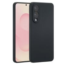 Accezz Coque Liquid Silicone avec MagSafe pour Samsung Galaxy S25 Edge - Noir