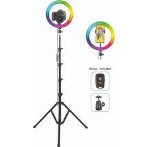 Treppiede foto e video Movin Photo Pack Vlogger RGB XL con Anello LED da 26cm e 18 colori di luce - Nuovo