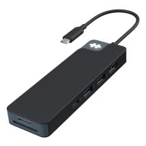 HYPER HD4102BKGL hub y concentrador USB 3.2 Gen 1 (3.1 Gen 1) Type-C 5000 Mbit/s Negro - Nuevo