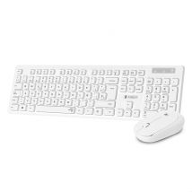 SUBBLIM Teclado Ergonómico y ratón Combo Business Slim Silencioso Inalámbrico 2.4G Blanco - Nuevo