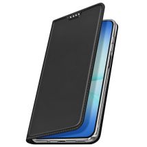 Étui Clapet pour Galaxy A17 avec Porte-cartes Série Skin Pro Noir