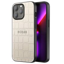 Coque pour Apple iPhone 13 Pro PU Croco Beige