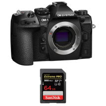 Fotocamera mirrorless OM System OM-1 Mark II + 1 SanDisk 64GB Extreme PRO UHS-II + Ebook 20 consigli per foto che colpiscono - Nuovo