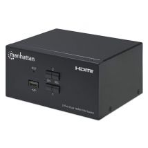 Manhattan Switch KVM HDMI de 2 puertos para dos monitores - Nuevo